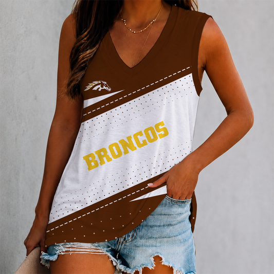 LIMITED EDITION - NEW CUSTOMIZED NCAA MFF15 WMB WESTERN MICHIGAN BRONCOS WOMEN'S V-NECK TANK TOP