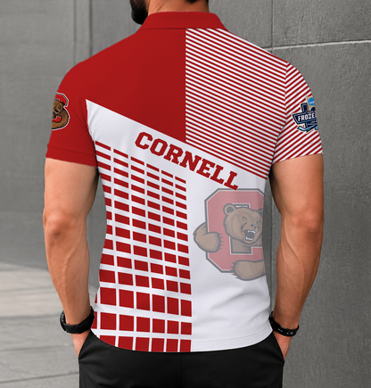 VIRAL EDITION - NEW CUSTOMIZED NCAA MFF16 CBR CORNELL BIG RED POLO SHIRT