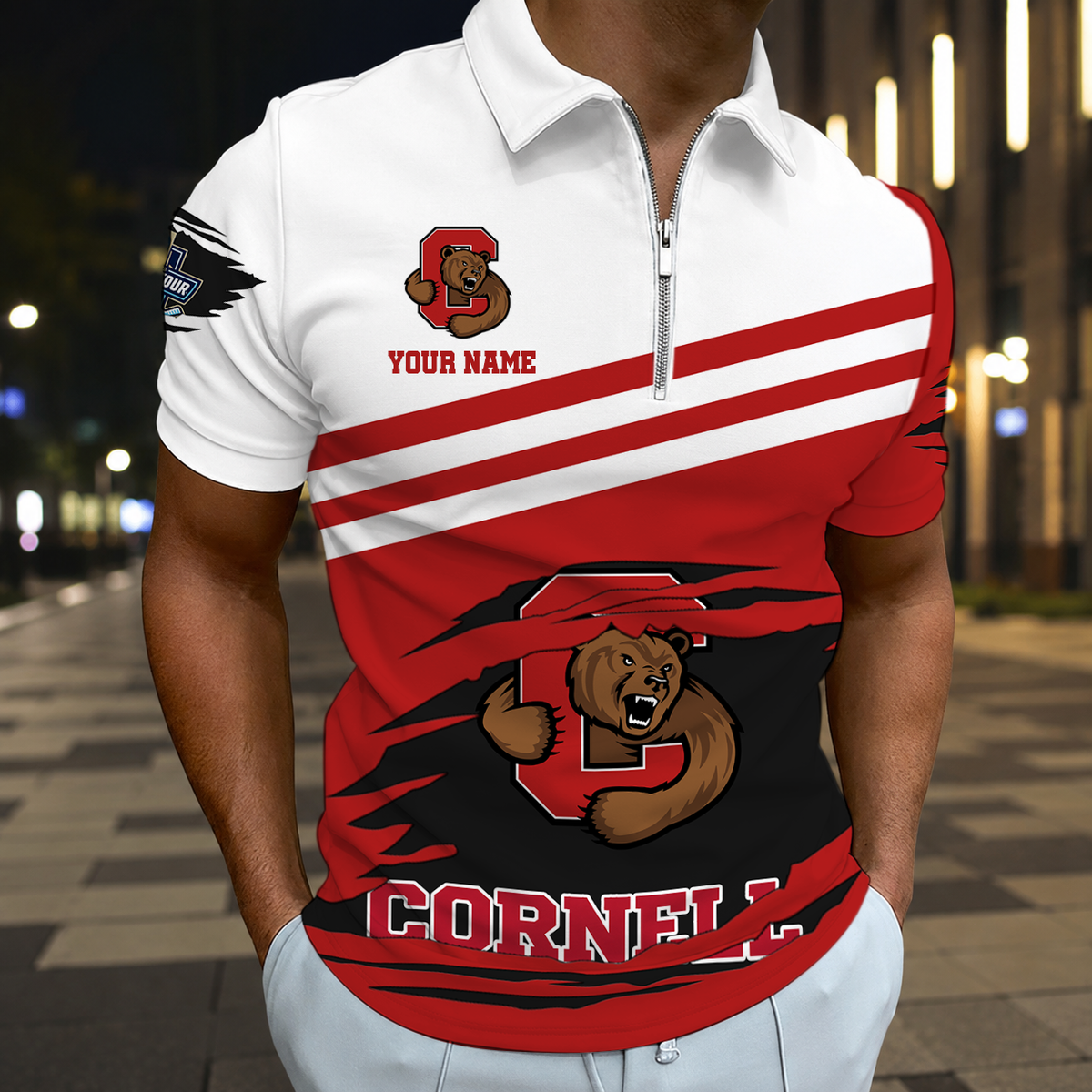LIMITED DROP - NEW CUSTOMIZED NCAA MFF16 CBR CORNELL BIG RED POLO SHIRT, ZIP POLO SHIRT & T-SHIRTS