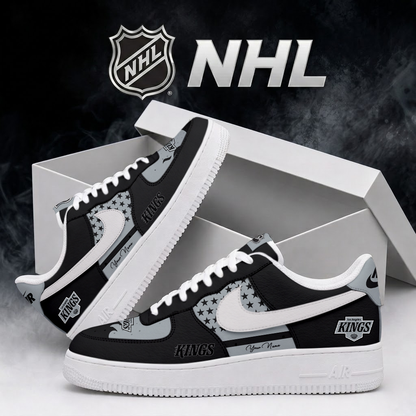LIMITED EDITION - NEW CUSTOMIZED NHL16 LAK LOS ANGELES KINGS AF1 SHOES