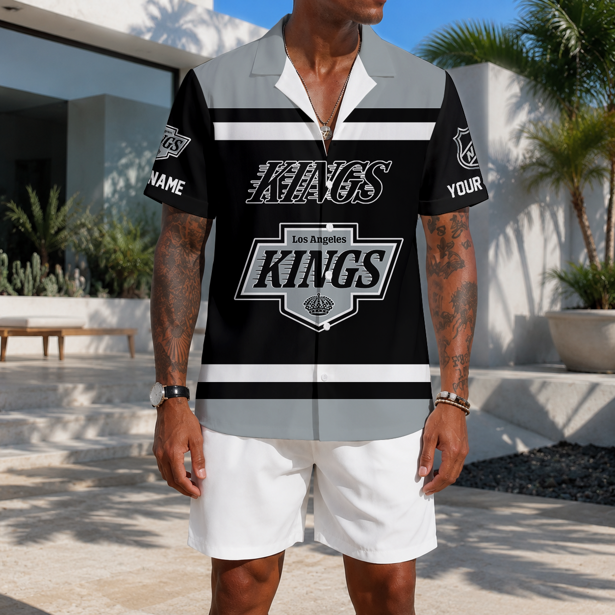 VIRAL EDITION - NEW CUSTOMIZED NHL16 LAK LOS ANGELES KINGS UNISEX HAWAIIAN SHIRT