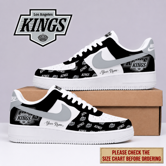 FINAL SALE - NEW CUSTOMIZED NHL16 LAK LOS ANGELES KINGS AF1 SHOES
