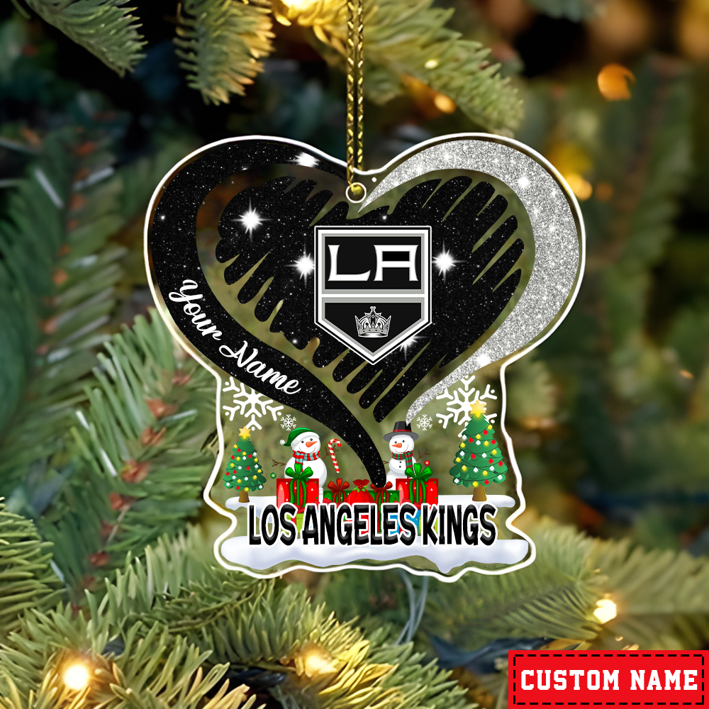FINAL SALE - NEW CUSTOMIZED NHL16 LAK LOS ANGELES KINGS CHRISTMAS ACRYLIC ORNAMENT