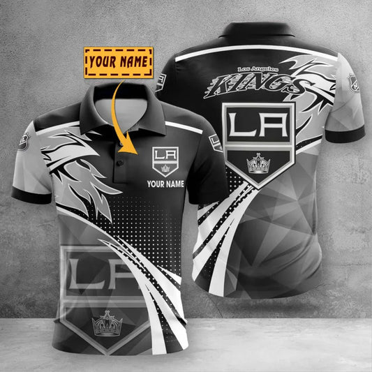 LIMITED EDITION - NEW CUSTOMIZED NHL16 LAK LOS ANGELES KINGS POLO SHIRT, ZIP POLO SHIRT & T-SHIRTS