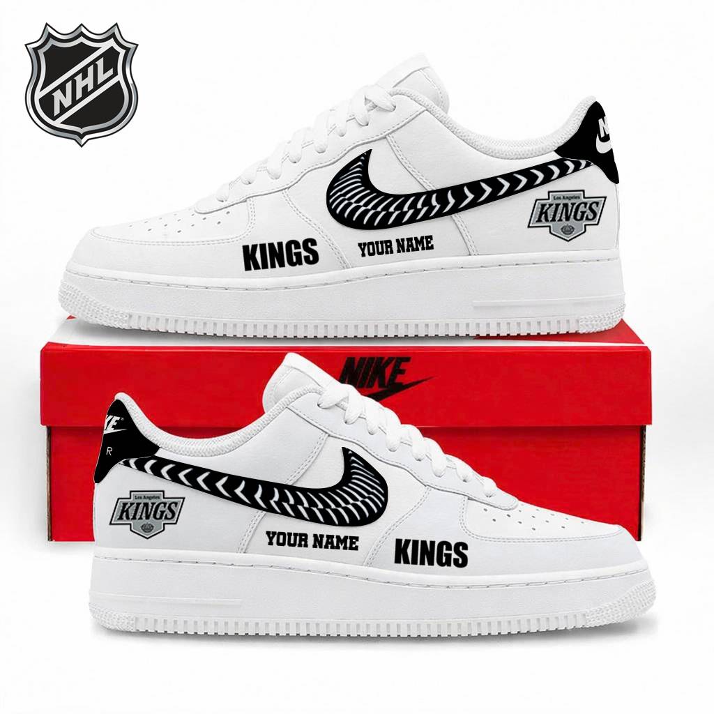 LIMITED EDITION - NEW CUSTOMIZED NHL16 LAK LOS ANGELES KINGS AF1 SNEAKERS