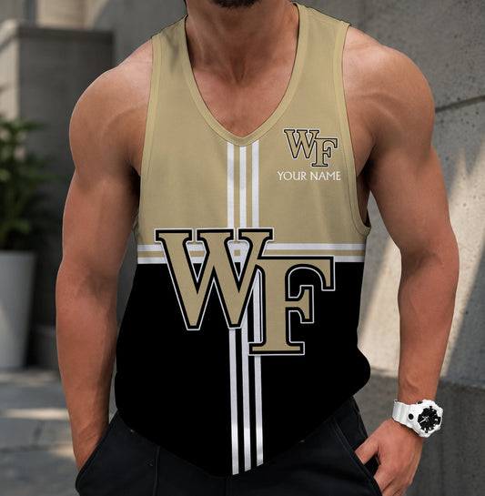 FLASH SALE - NEW CUSTOMIZED NCAA CFH16 WFD WAKE FOREST DEMON DEACONS UNISEX TANK TOP