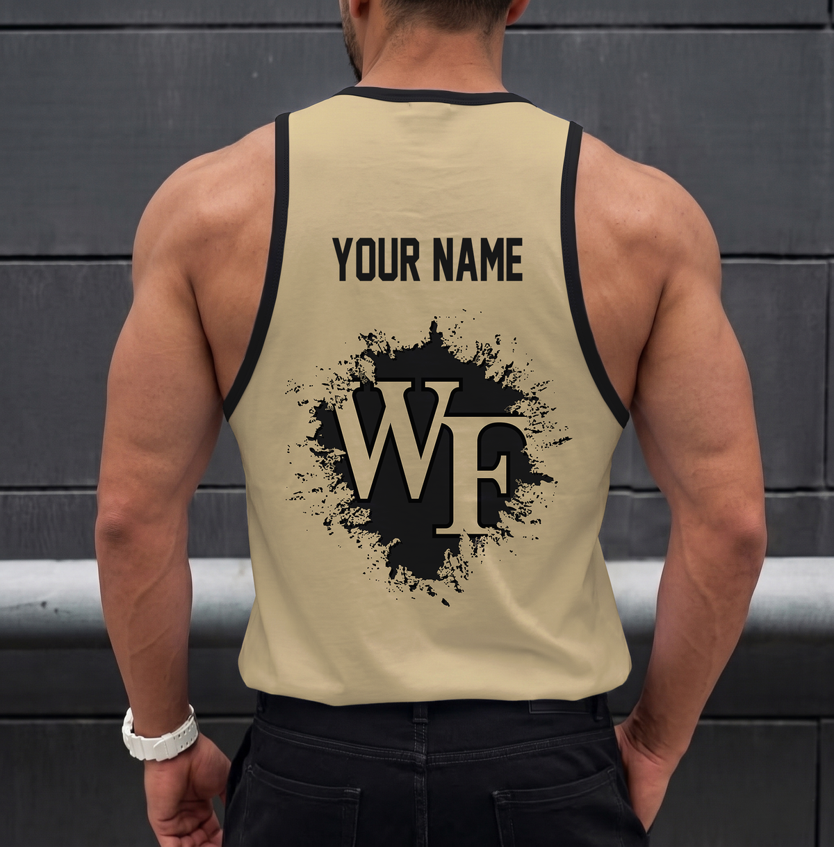 ELITE EDITION - NEW CUSTOMIZED NCAA CFH16 WFD WAKE FOREST DEMON DEACONS UNISEX TANK TOP