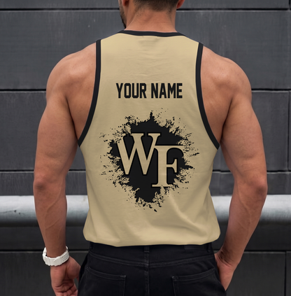 ELITE EDITION - NEW CUSTOMIZED NCAA CFH16 WFD WAKE FOREST DEMON DEACONS UNISEX TANK TOP