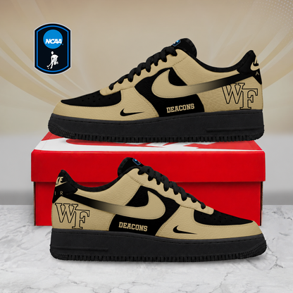 FINAL SALE - NEW CUSTOMIZED NCAA CFH16 WFD WAKE FOREST DEMON DEACONS AF1 SHOES