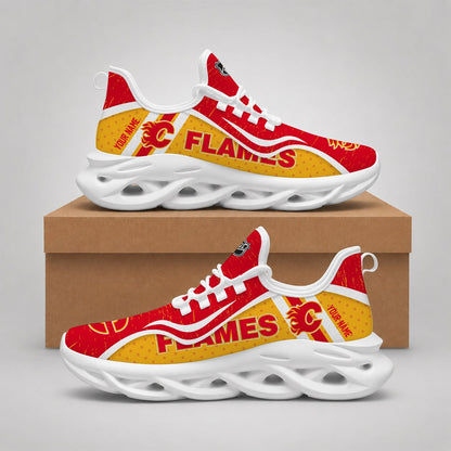 LIMITED EDITION - NEW CUSTOMIZED NHL17 CGF CALGARY FLAMES CLUNKY SNEAKERS