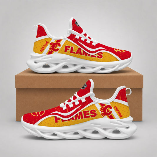 LIMITED EDITION - NEW CUSTOMIZED NHL17 CGF CALGARY FLAMES CLUNKY SNEAKERS
