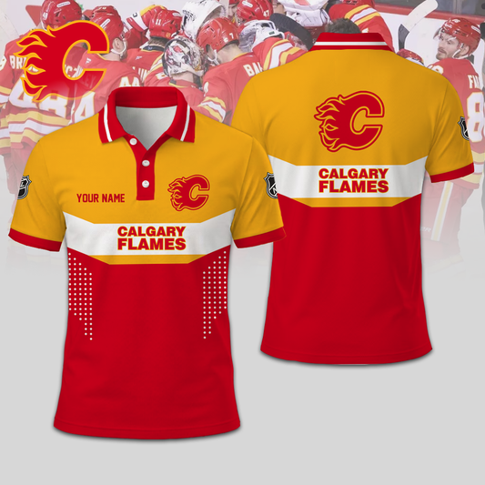SPECIAL EDITION - NEW CUSTOMIZED NHL17 CGF CALGARY FLAMES T-SHIRT, POLO SHIRT, ZIP POLO SHIRT, SWEATSHIRT, HOODIE & ZIP HOODIE