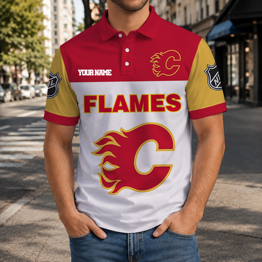 LIMITED EDITION - NEW CUSTOMIZED NHL17 CGF CALGARY FLAMES T-SHIRT, POLO SHIRT, ZIP POLO SHIRT, SWEATSHIRT, HOODIE & ZIP HOODIE