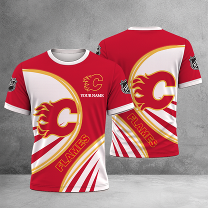 ELITE EDITION - NEW CUSTOMIZED NHL17 CGF CALGARY FLAMES T-SHIRT, POLO SHIRT, ZIP POLO SHIRT, SWEATSHIRT, HOODIE & ZIP HOODIE