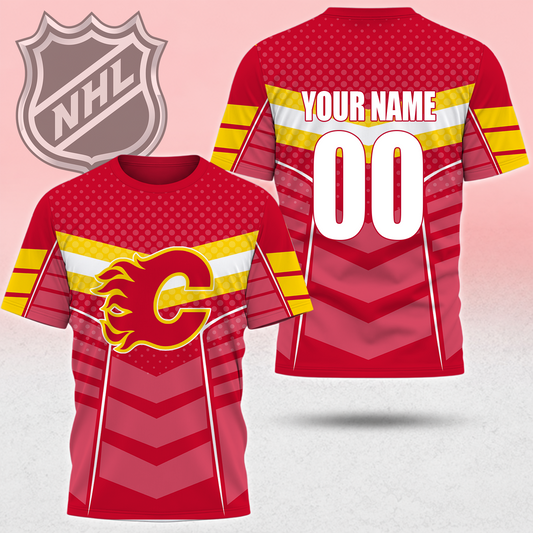 SPECIAL EDITION - NEW CUSTOMIZED NHL17 CGF CALGARY FLAMES T-SHIRT, POLO SHIRT, ZIP POLO SHIRT, SWEATSHIRT, HOODIE & ZIP HOODIE