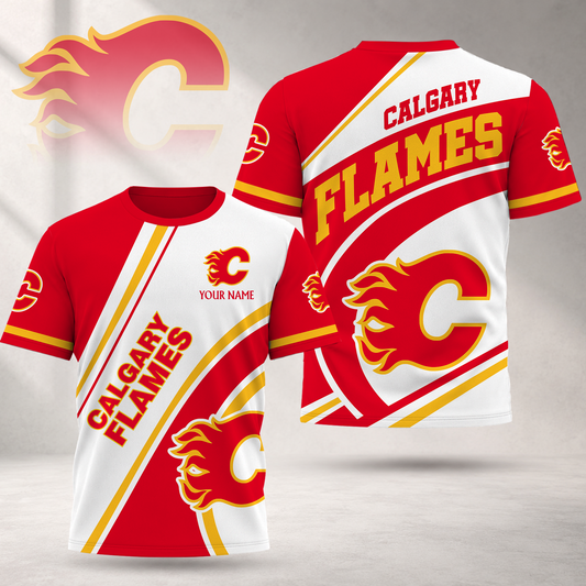 FLASH SALE - NEW CUSTOMIZED NHL17 CGF CALGARY FLAMES T-SHIRT, POLO SHIRT, ZIP POLO SHIRT, SWEATSHIRT, HOODIE & ZIP HOODIE
