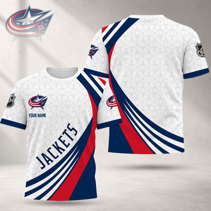 LIMITED EDITION - NEW CUSTOMIZED NHL18 CBJ COLUMBUS BLUE JACKETS T-SHIRT, POLO SHIRT, ZIP POLO SHIRT, SWEATSHIRT, HOODIE & ZIP HOODIE