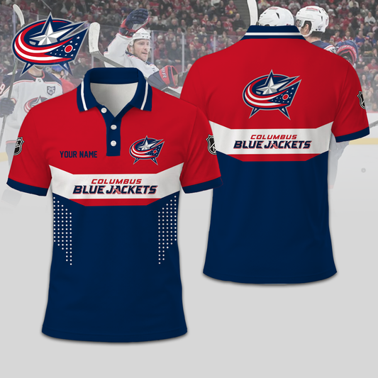 SPECIAL EDITION - NEW CUSTOMIZED NHL18 CBJ COLUMBUS BLUE JACKETS T-SHIRT, POLO SHIRT, ZIP POLO SHIRT, SWEATSHIRT, HOODIE & ZIP HOODIE