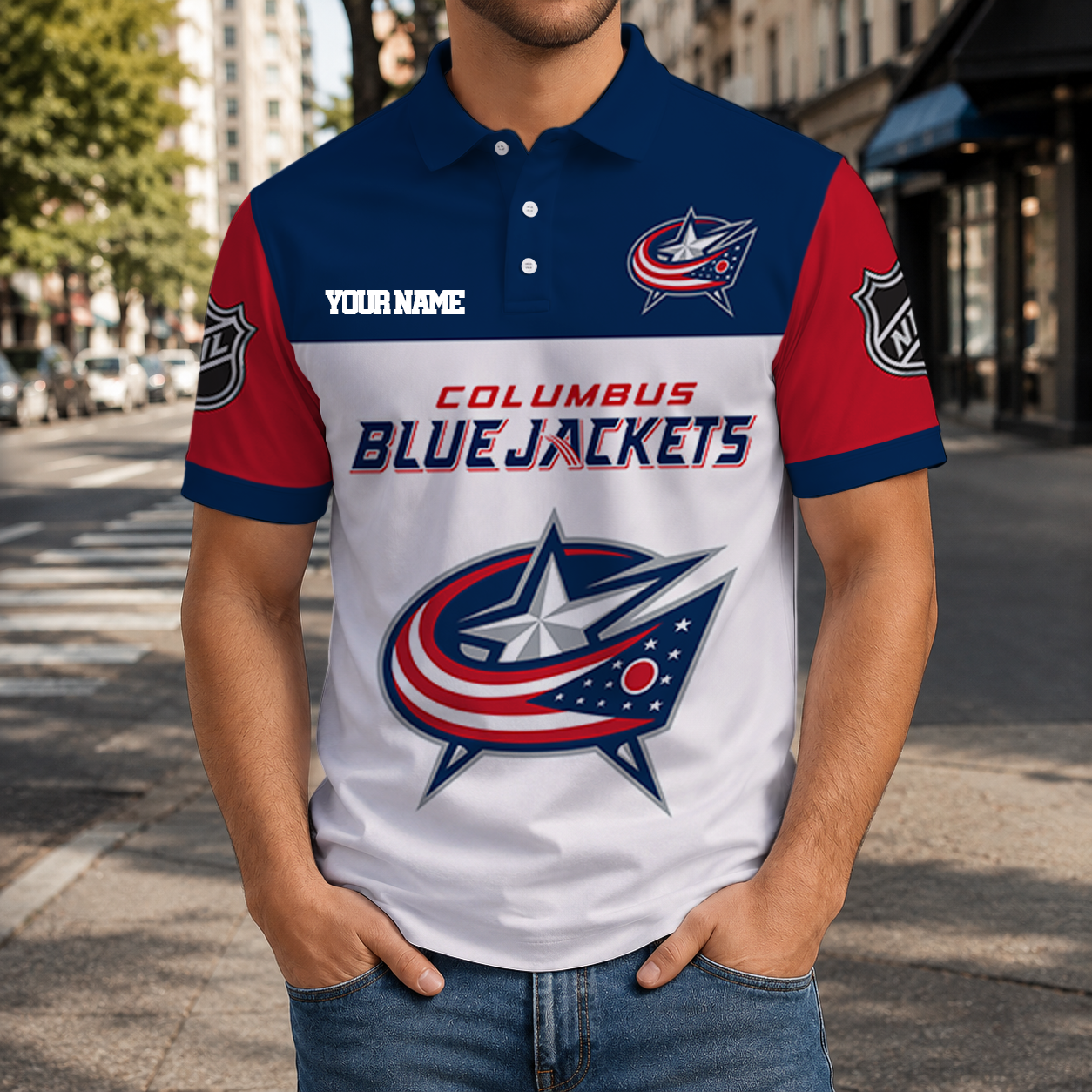 LIMITED EDITION - NEW CUSTOMIZED NHL18 CBJ COLUMBUS BLUE JACKETS T-SHIRT, POLO SHIRT, ZIP POLO SHIRT, SWEATSHIRT, HOODIE & ZIP HOODIE