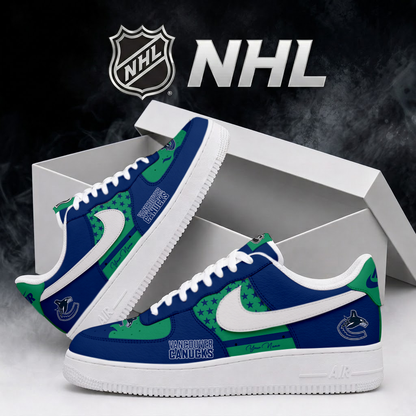LIMITED EDITION - NEW CUSTOMIZED NHL19 VCC VANCOUVER CANUCKS AF1 SHOES