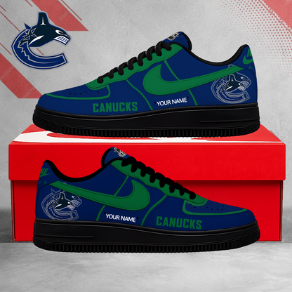 FLASH SALE - NEW CUSTOMIZED NHL19 VANCOUVER CANUCKS AF1 SHOES