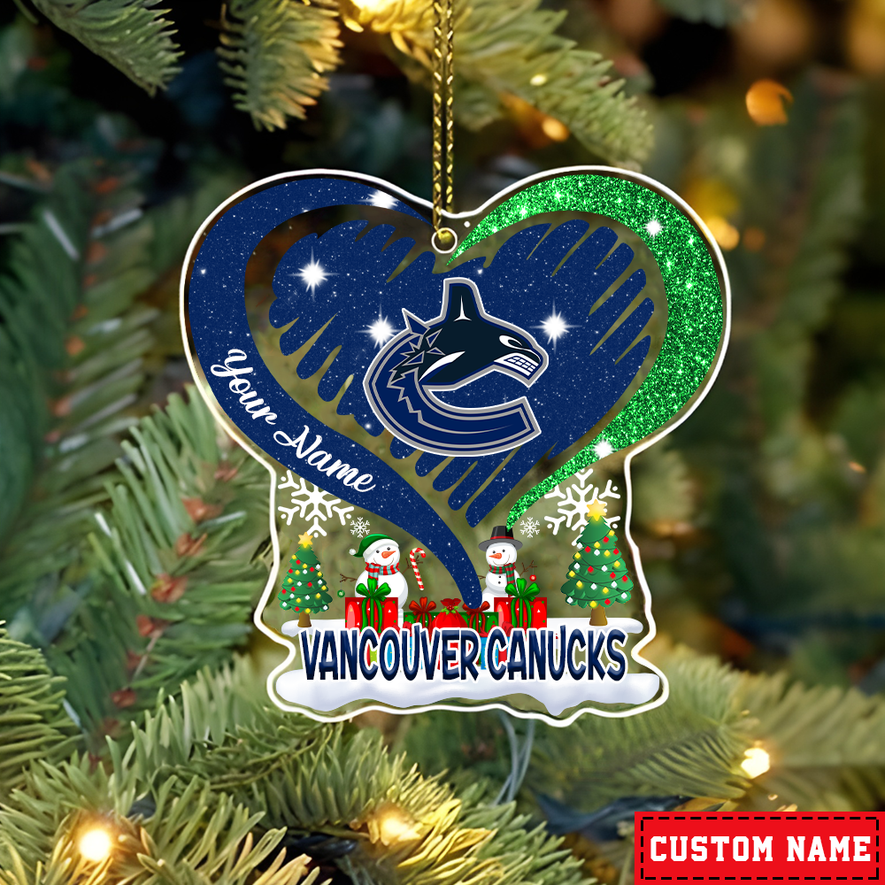 FINAL SALE - NEW CUSTOMIZED NHL19 VCC VANCOUVER CANUCKS CHRISTMAS ACRYLIC ORNAMENT