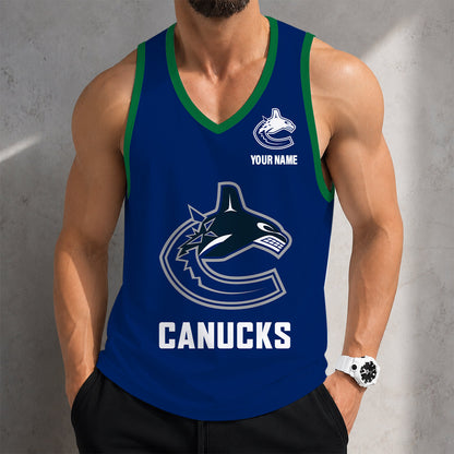 VIRAL EDITION - NEW CUSTOMIZED NHL19 VCC VANCOUVER CANUCKS MEN'S TANK TOP