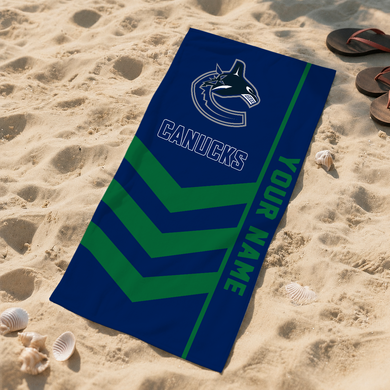 VIRAL EDITION - NEW CUSTOMIZED NHL19 VCC VANCOUVER CANUCKS BEACH TOWEL