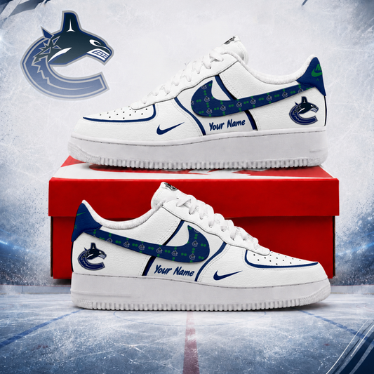 LIMITED EDITION - NEW CUSTOMIZED NHL19 VANCOUVER CANUCKS AF1 SHOES