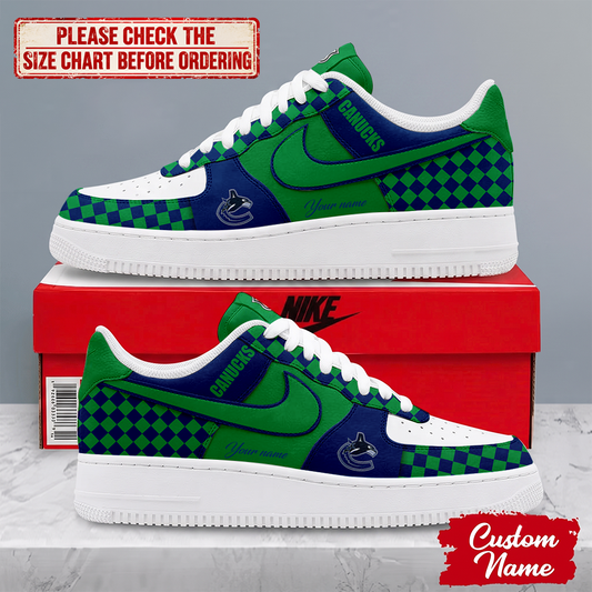 LIMITED EDITION - NEW CUSTOMIZED NHL19 VANCOUVER CANUCKS AF1 SHOES