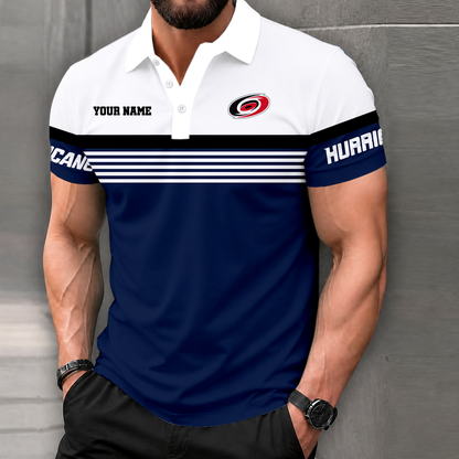 LIMITED EDITION - NEW CUSTOMIZED NHL07 CLH CAROLINA HURRICANES POLO SHIRT