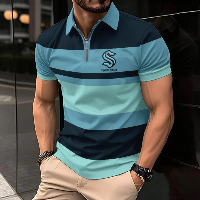 EXCLUSIVE EDITION - NEW CUSTOMIZED NHL20 STK SEATTLE KRAKEN POLO SHIRT, ZIP POLO SHIRT & T-SHIRTS