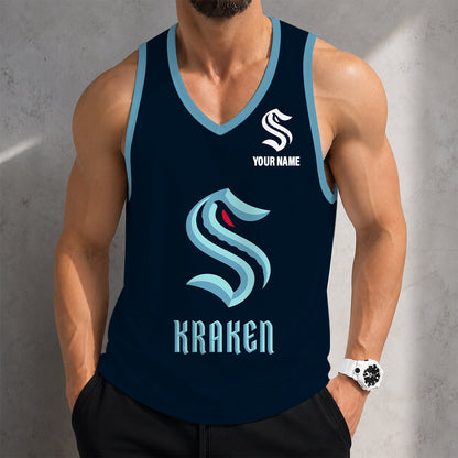VIRAL EDITION - NEW CUSTOMIZED NHL20 STK SEATTLE KRAKEN MEN'S TANK TOP