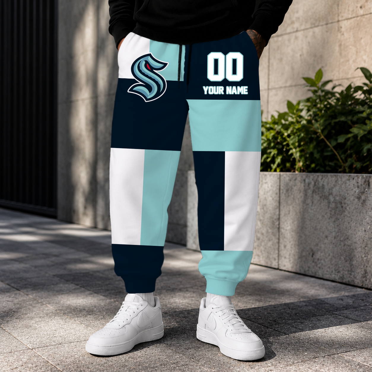 VIRAL EDITION - NEW CUSTOMIZED NHL20 STK SEATTLE KRAKEN SWEATPANTS