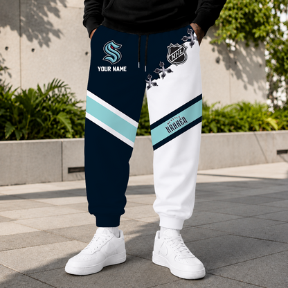 HOT DEAL - NEW CUSTOMIZED NHL20 STK SEATTLE KRAKEN SWEATPANTS