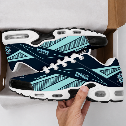 FLASH SALE - NEW CUSTOMIZED NHL20 STK SEATTLE KRAKEN AIR MAX PLUS SNEAKERS