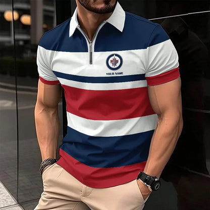EXCLUSIVE EDITION - NEW CUSTOMIZED NHL21 WPJ WINNIPEG JETS POLO SHIRT, ZIP POLO SHIRT & T-SHIRTS