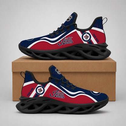 LIMITED EDITION - NEW CUSTOMIZED NHL21 WPJ WINNIPEG JETS CLUNKY SNEAKERS