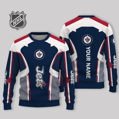FINAL SALE - NEW CUSTOMIZED NHL21 WPJ WINNIPEG JETS UGLY SWEATER