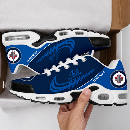 FINAL SALE - NEW CUSTOMIZED NHL21 WPJ WINNIPEG JETS AIR MAX PLUS SNEAKERS