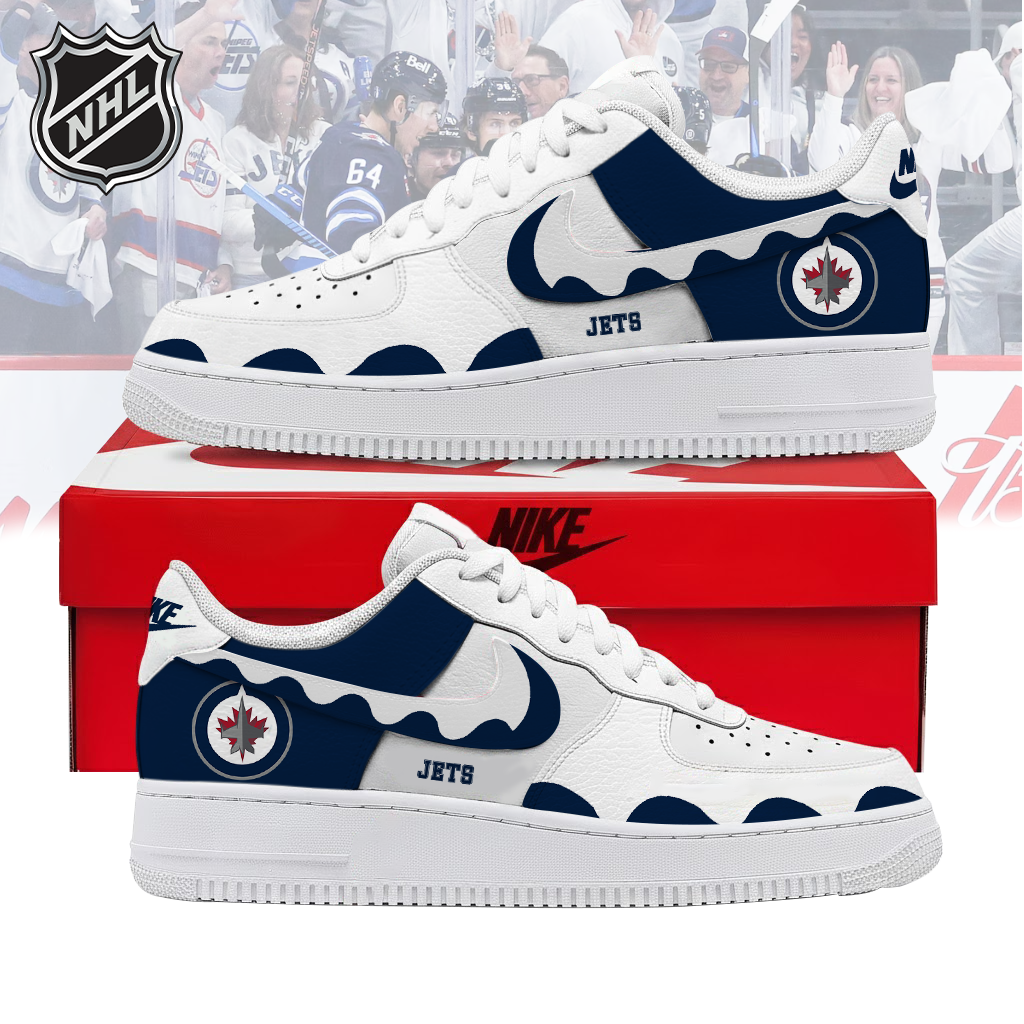 LIMITED EDITION - NEW CUSTOMIZED NHL21 WPJ WINNIPEG JETS AF1 SHOES