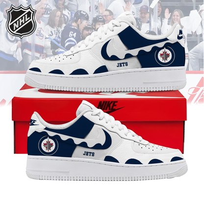 LIMITED EDITION - NEW CUSTOMIZED NHL21 WPJ WINNIPEG JETS AF1 SHOES