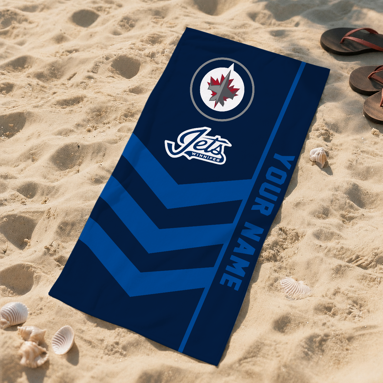 VIRAL EDITION - NEW CUSTOMIZED NHL21 WPJ WINNIPEG JETS BEACH TOWEL