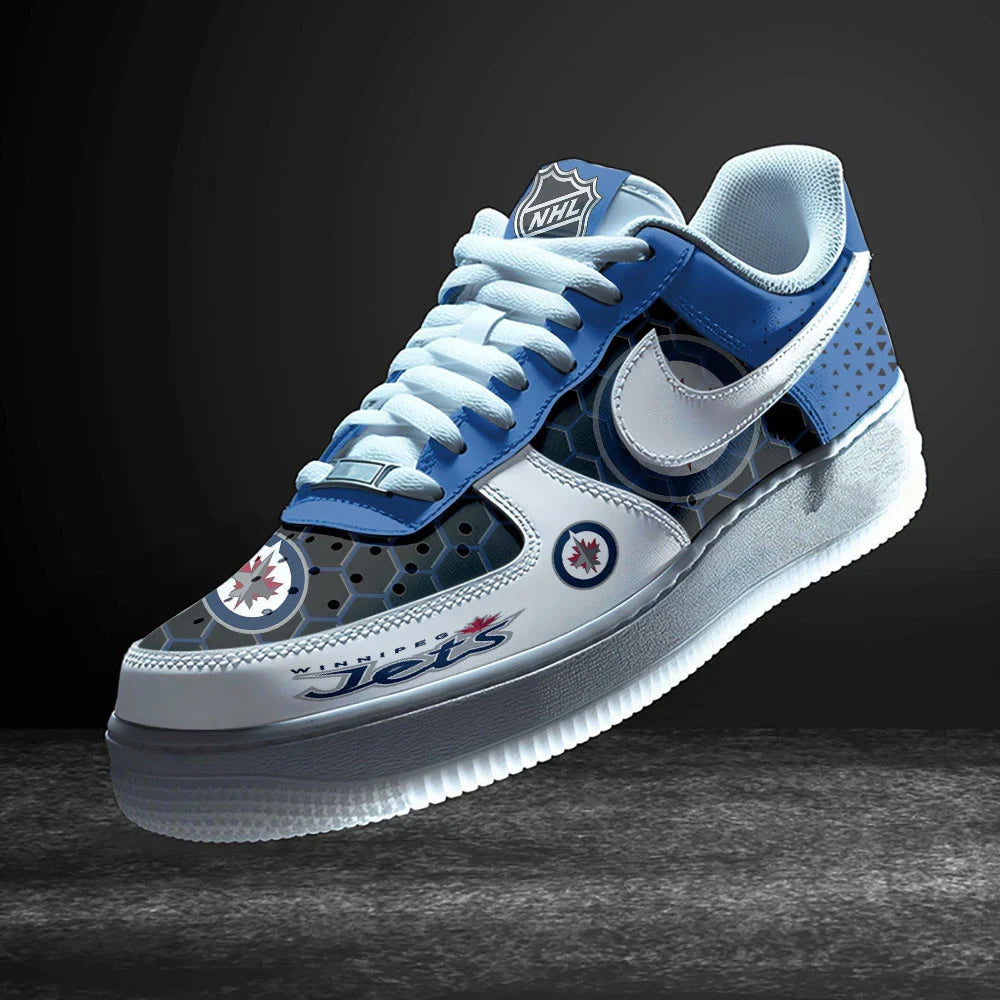 LIMITED EDITION - NEW CUSTOMIZED NHL21 WPJ WINNIPEG JETS AF1 SHOES