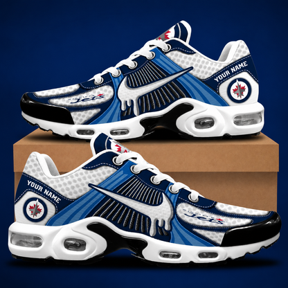 HOT DEAL - NEW CUSTOMIZED NHL21 WPJ WINNIPEG JETS AIR MAX PLUS SNEAKERS