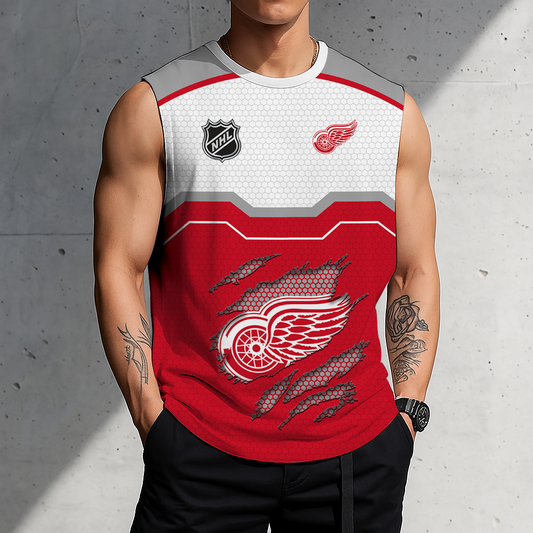 LIMITED EDITION - NEW CUSTOMIZED NHL22 DRW DETROIT RED WINGS MEN'S GYM SHIRT