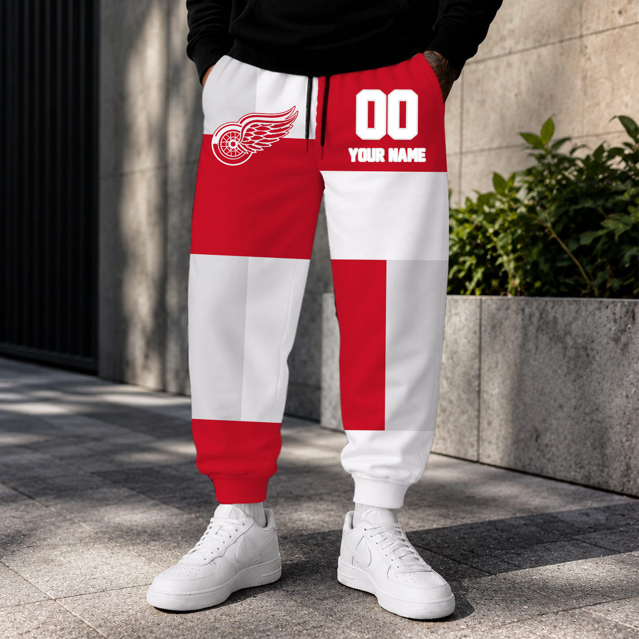 VIRAL EDITION - NEW CUSTOMIZED NHL22 DRW DETROIT RED WINGS SWEATPANTS