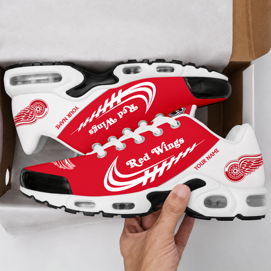FINAL SALE - NEW CUSTOMIZED NHL22 DRW DETROIT RED WINGS AIR MAX PLUS SNEAKERS