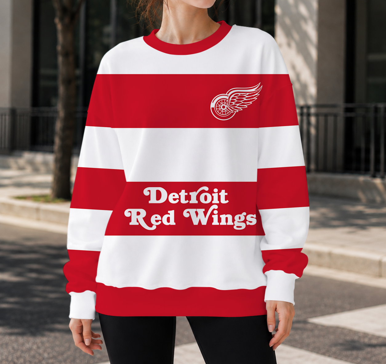 HOT DEAL - NEW CUSTOMIZED NHL22 DRW DETROIT RED WINGS UNISEX SWEATSHIRT
