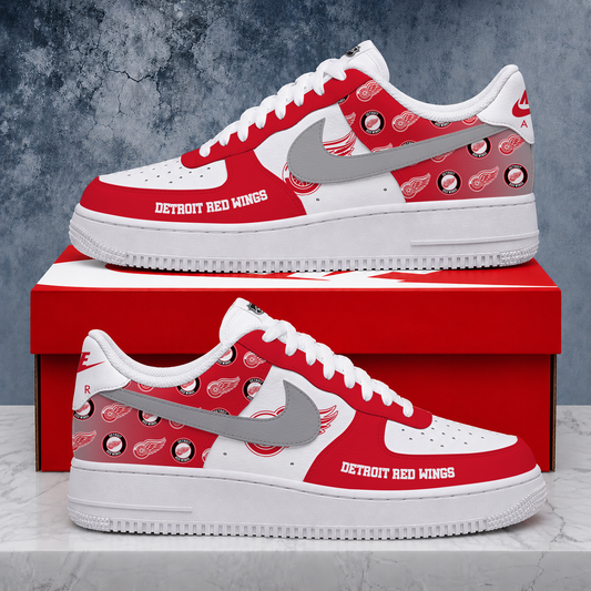 FINAL SALE - NEW CUSTOMIZED NHL22 DRW DETROIT RED WINGS AF1 SHOES